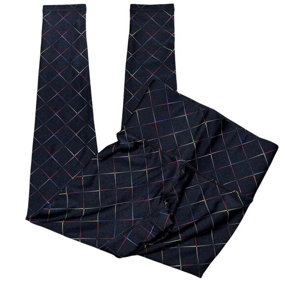 Terez Womens XXS Black Geometric Print Leggings New Without Tags - Picture 1 of 4